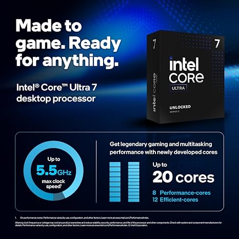 Intel Core Ultra 7 Desktop Processor 265K - 20 cores